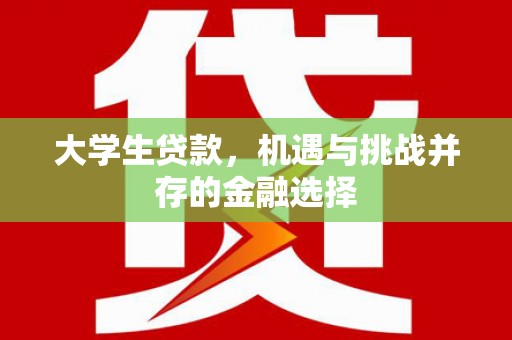 芦竹大学生贷款，机遇与挑战并存的金融选择
