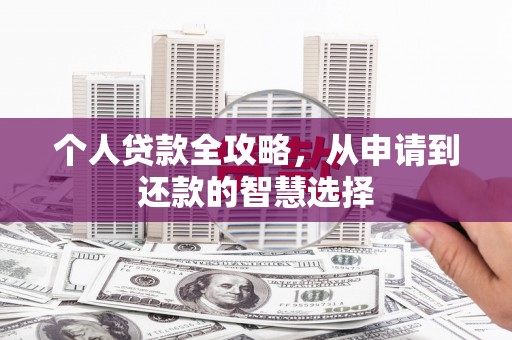 芦竹个人贷款全攻略，从申请到还款的智慧选择