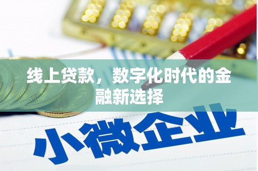 芦竹线上贷款，数字化时代的金融新选择