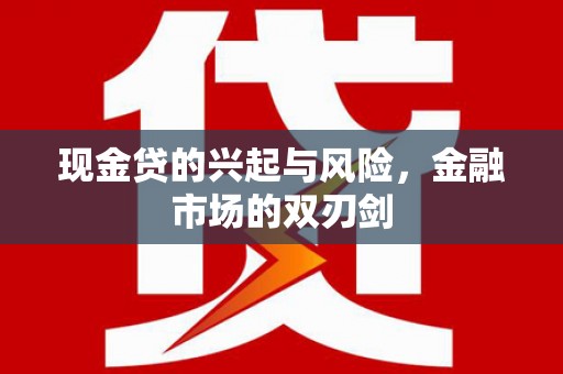 芦竹现金贷的兴起与风险，金融市场的双刃剑