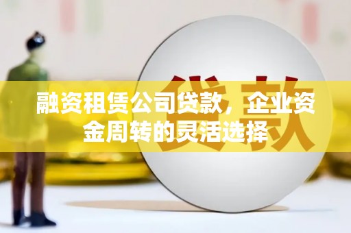 芦竹融资租赁公司贷款，企业资金周转的灵活选择