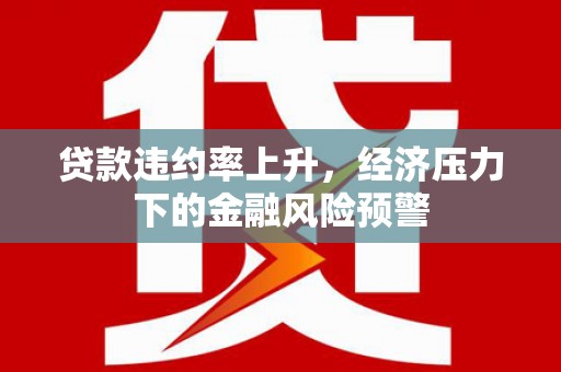 芦竹贷款违约率上升，经济压力下的金融风险预警