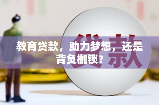 芦竹教育贷款，助力梦想，还是背负枷锁？