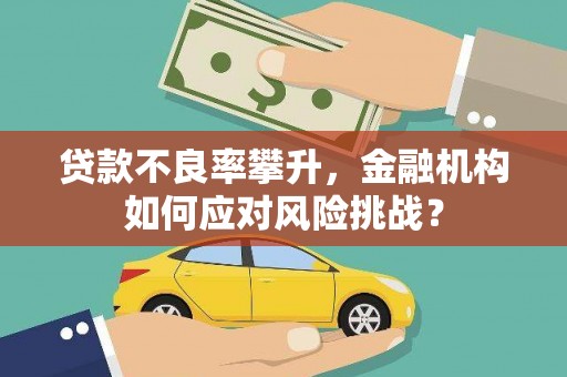 芦竹贷款不良率攀升，金融机构如何应对风险挑战？