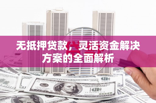 芦竹无抵押贷款，灵活资金解决方案的全面解析