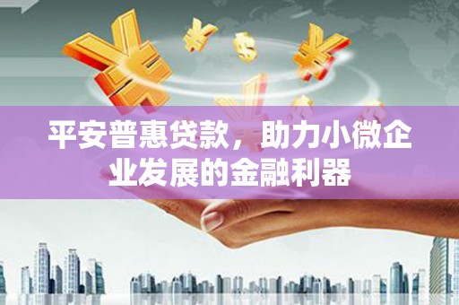 芦竹平安普惠贷款，助力小微企业发展的金融利器