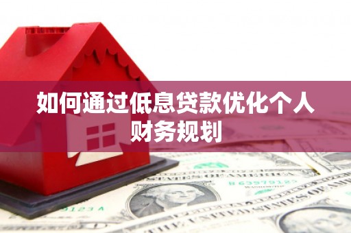 芦竹如何通过低息贷款优化个人财务规划