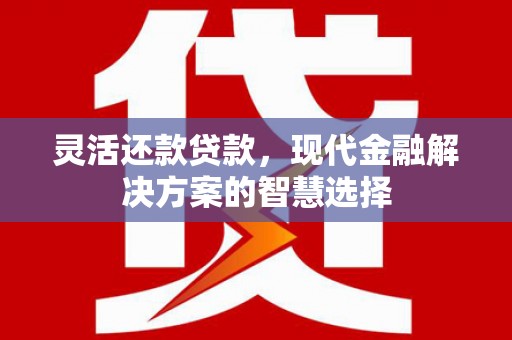 芦竹灵活还款贷款，现代金融解决方案的智慧选择