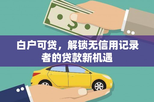 芦竹白户可贷，解锁无信用记录者的贷款新机遇