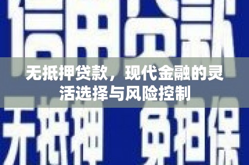 芦竹无抵押贷款，现代金融的灵活选择与风险控制