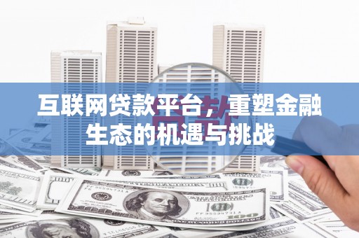 芦竹互联网贷款平台，重塑金融生态的机遇与挑战