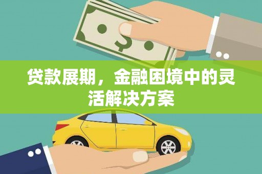 芦竹贷款展期，金融困境中的灵活解决方案