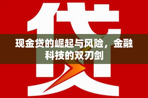 芦竹现金贷的崛起与风险，金融科技的双刃剑