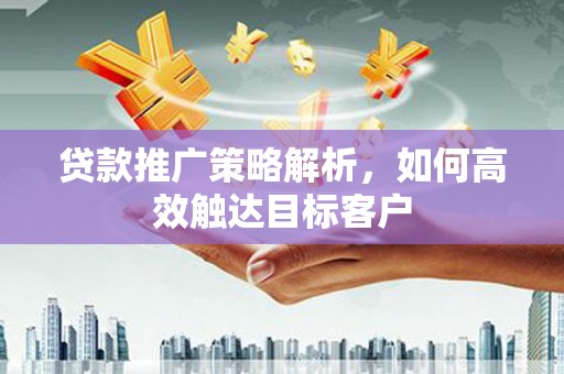 芦竹贷款推广策略解析，如何高效触达目标客户