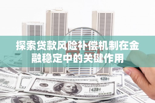 芦竹探索贷款风险补偿机制在金融稳定中的关键作用