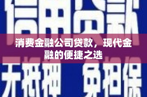 芦竹消费金融公司贷款，现代金融的便捷之选