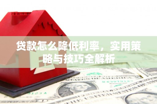 芦竹贷款怎么降低利率，实用策略与技巧全解析
