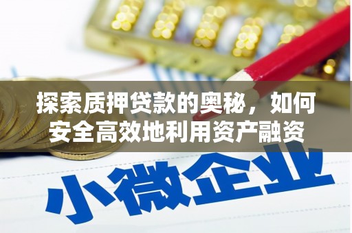 芦竹探索质押贷款的奥秘，如何安全高效地利用资产融资