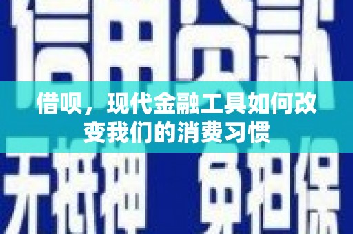 芦竹借呗，现代金融工具如何改变我们的消费习惯