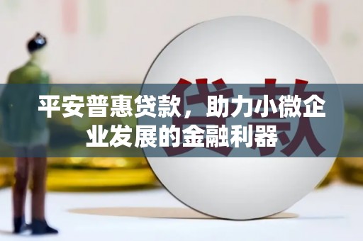 芦竹平安普惠贷款，助力小微企业发展的金融利器