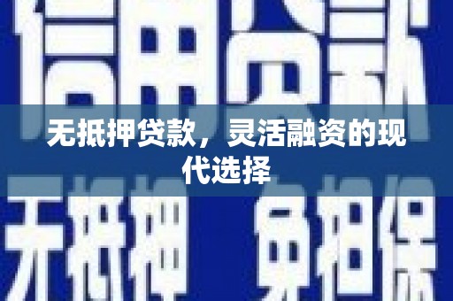 芦竹无抵押贷款，灵活融资的现代选择