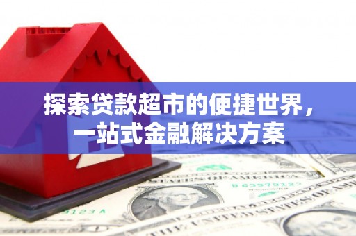 芦竹探索贷款超市的便捷世界，一站式金融解决方案