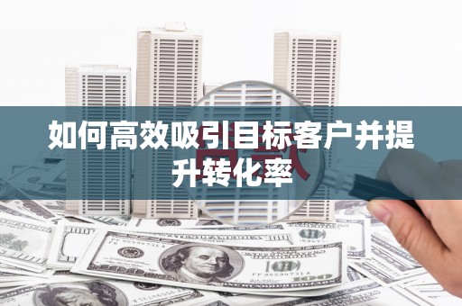 芦竹如何高效吸引目标客户并提升转化率