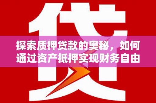 芦竹探索质押贷款的奥秘，如何通过资产抵押实现财务自由