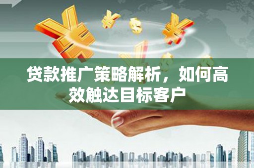 芦竹贷款推广策略解析，如何高效触达目标客户