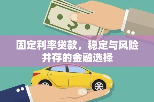 芦竹固定利率贷款，稳定与风险并存的金融选择