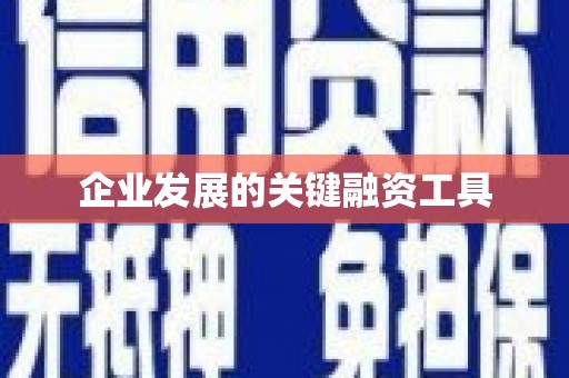 芦竹企业发展的关键融资工具
