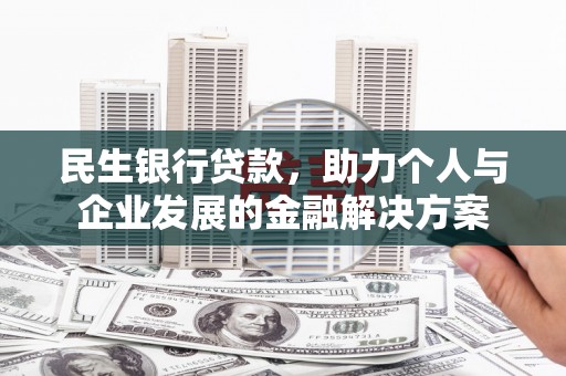 芦竹民生银行贷款，助力个人与企业发展的金融解决方案
