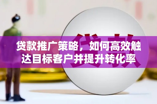 芦竹贷款推广策略，如何高效触达目标客户并提升转化率