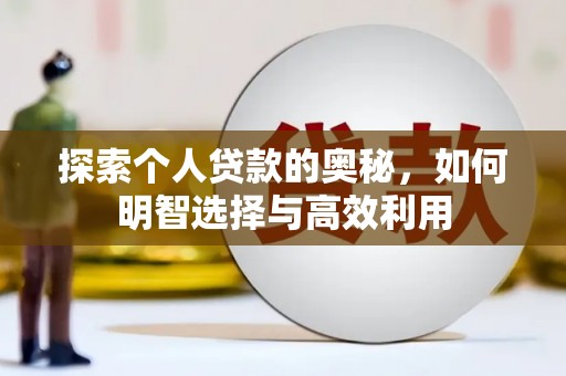 芦竹探索个人贷款的奥秘，如何明智选择与高效利用