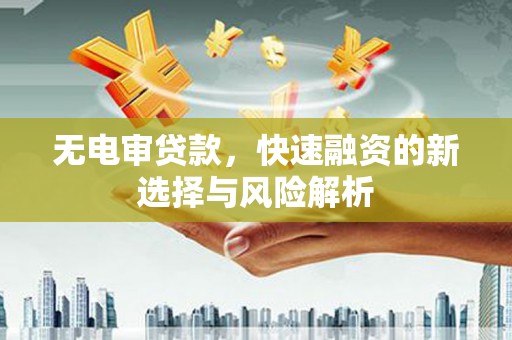芦竹无电审贷款，快速融资的新选择与风险解析