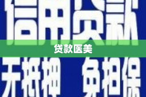 芦竹贷款医美