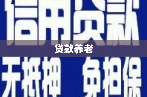 芦竹贷款养老