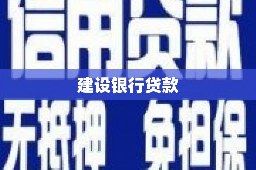 芦竹建设银行贷款