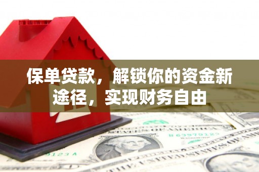 芦竹保单贷款，解锁你的资金新途径，实现财务自由