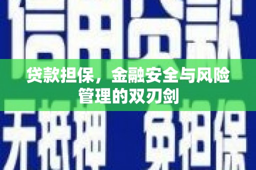 芦竹贷款担保，金融安全与风险管理的双刃剑