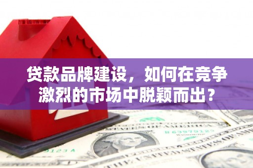 芦竹贷款品牌建设，如何在竞争激烈的市场中脱颖而出？