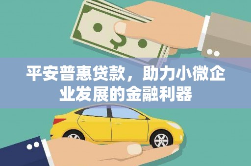 芦竹平安普惠贷款，助力小微企业发展的金融利器