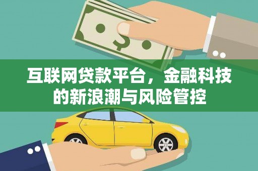 芦竹互联网贷款平台，金融科技的新浪潮与风险管控