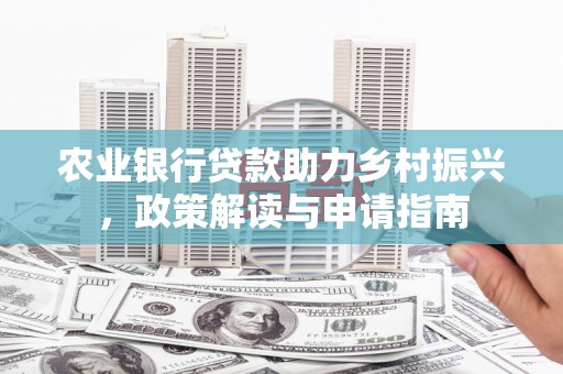 芦竹农业银行贷款助力乡村振兴，政策解读与申请指南