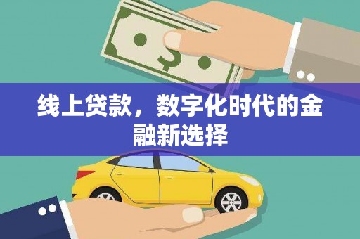 芦竹线上贷款，数字化时代的金融新选择