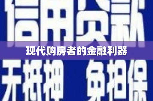 芦竹现代购房者的金融利器