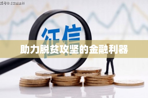 芦竹助力脱贫攻坚的金融利器