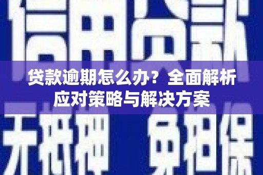 芦竹贷款逾期怎么办？全面解析应对策略与解决方案