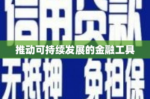 芦竹推动可持续发展的金融工具