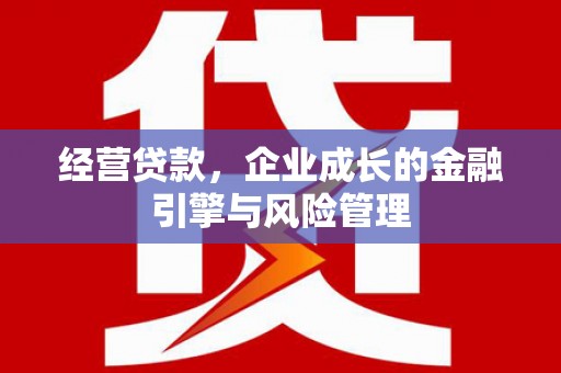 芦竹经营贷款，企业成长的金融引擎与风险管理